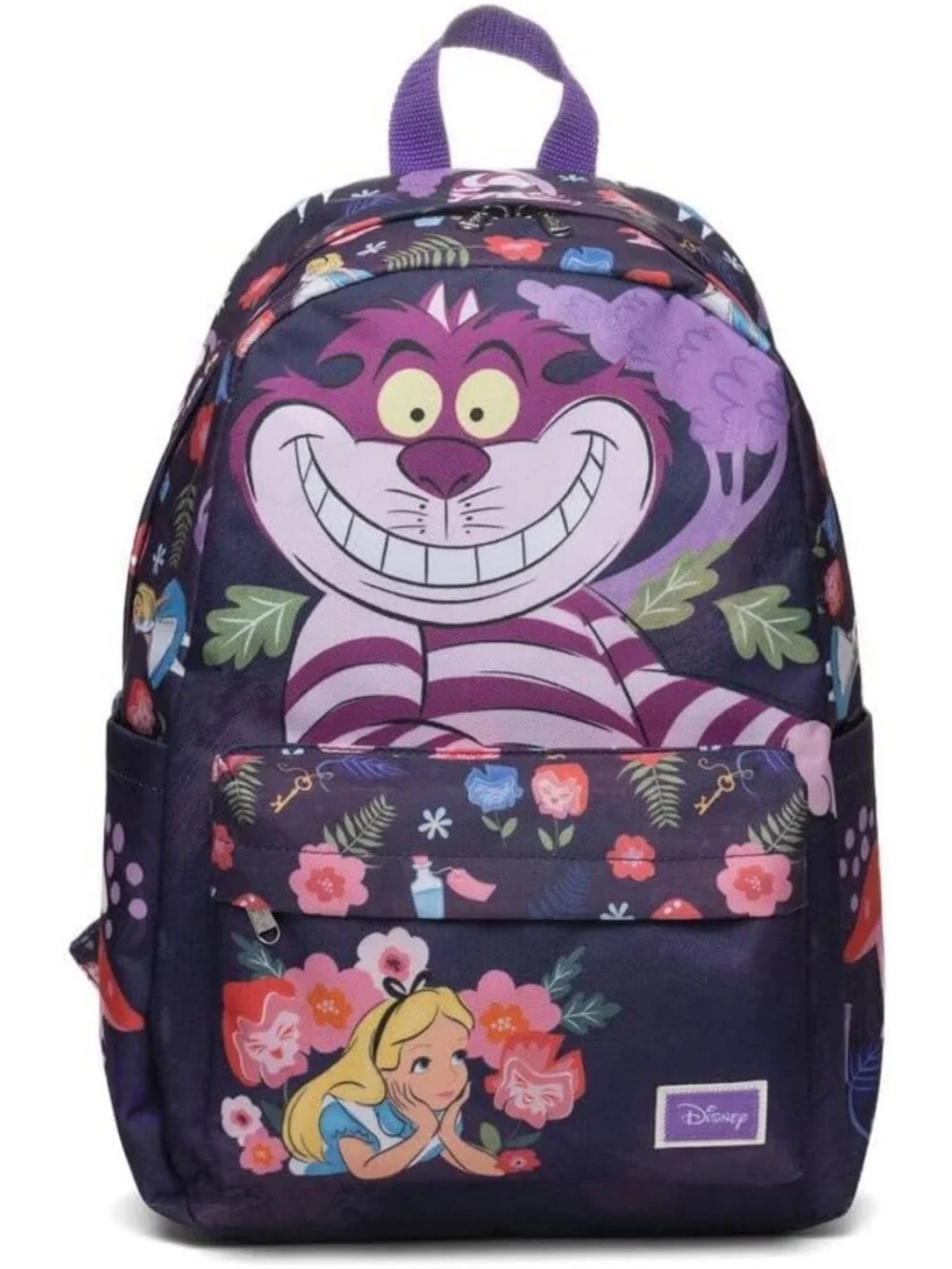 Cheshire Cat Backpack 16” - Cute School Bag with Laptop Sleeve & Pockets for